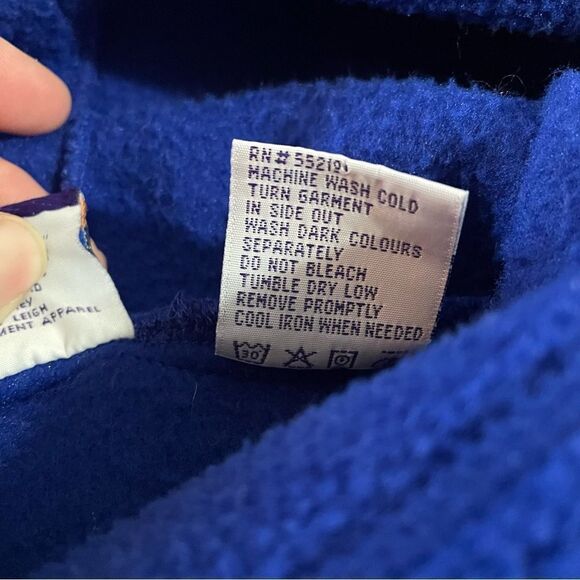 90s Y2K Winnie the Pooh Vintage Blue fleece hoodie size XL women’s Disney - Picture 4 of 6